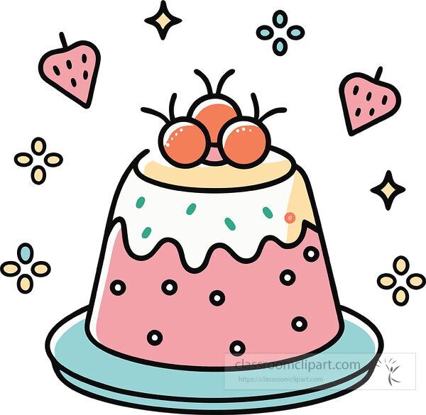 pudding Whimsy Pastel Doodle clip art