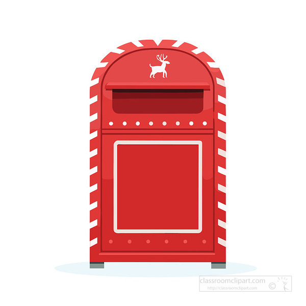 estive red mailbox with a deer icon designed for sending Christmas letters