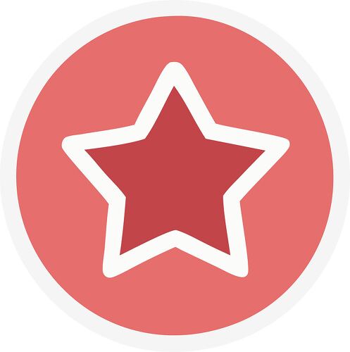 A red star emoji icon representing rating achievement and excellence