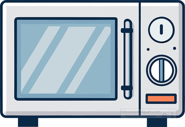 illustrated microwave oven with a glass door and side controls