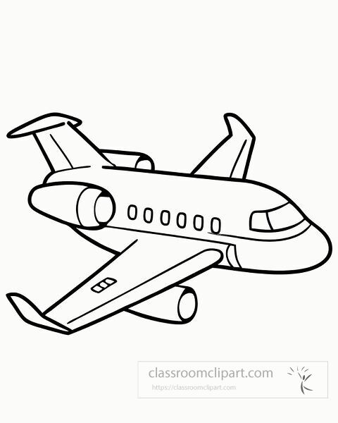 small commercial jet with this printable page