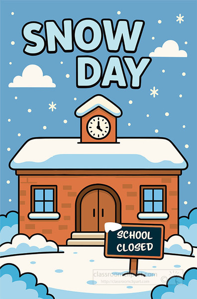 snow day, school closed, winter weather, education, snowfall, winter announcement