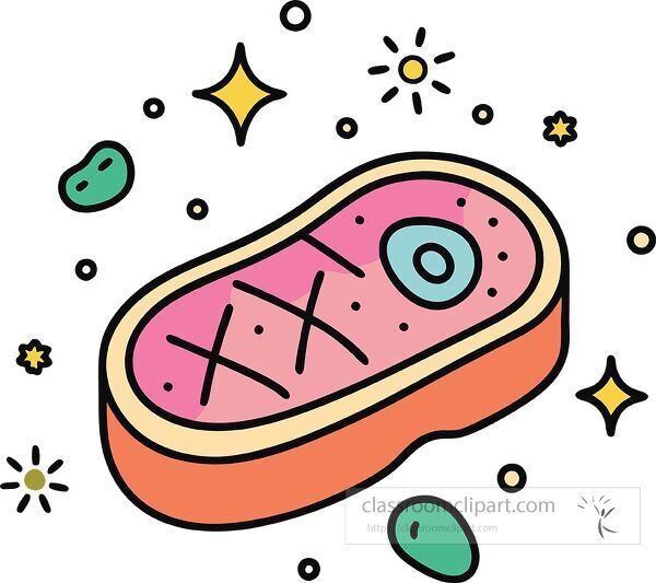 steak Pastel Doodle clip art