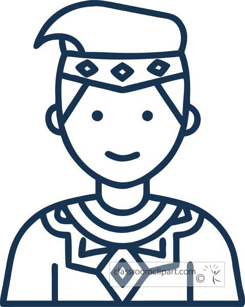 Student wears tribal attire icon