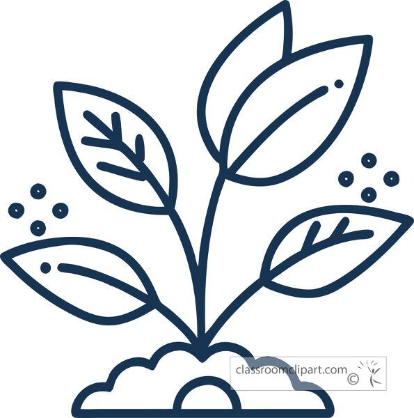 simple line icon depicting a tea plant