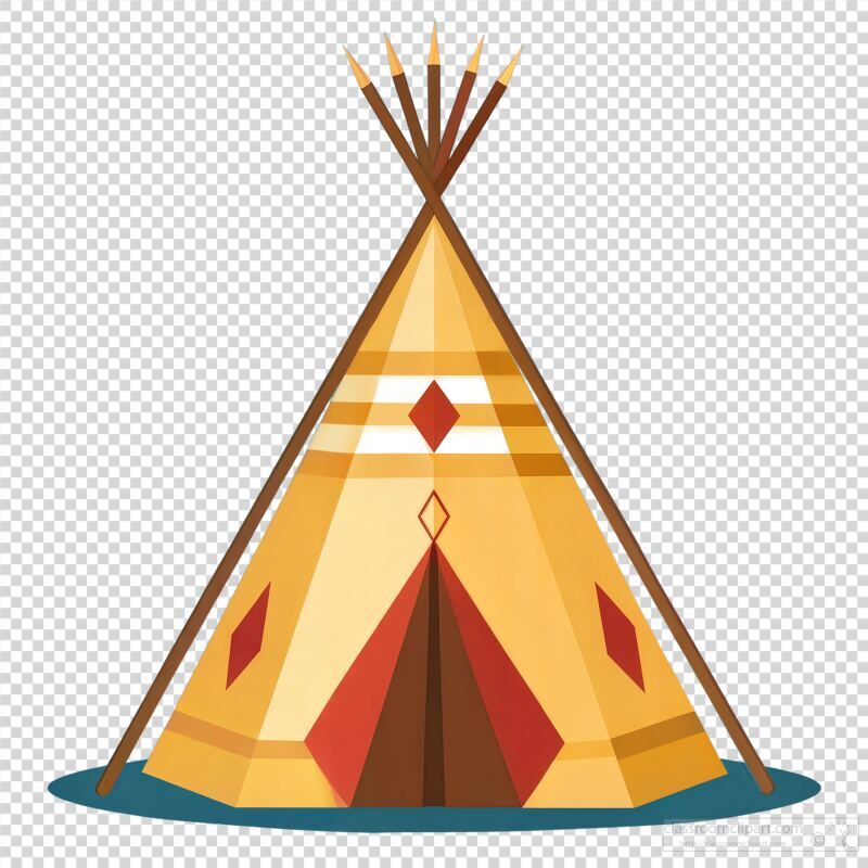 Traditional Tipi Structure With Decorative Elements