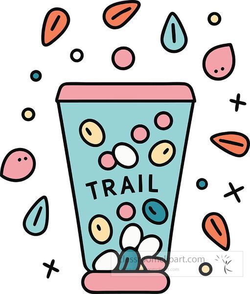 trail mix Whimsy Pastel Doodle clip art