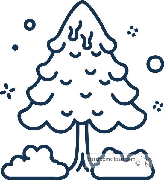 tree icon features snow covering its branches