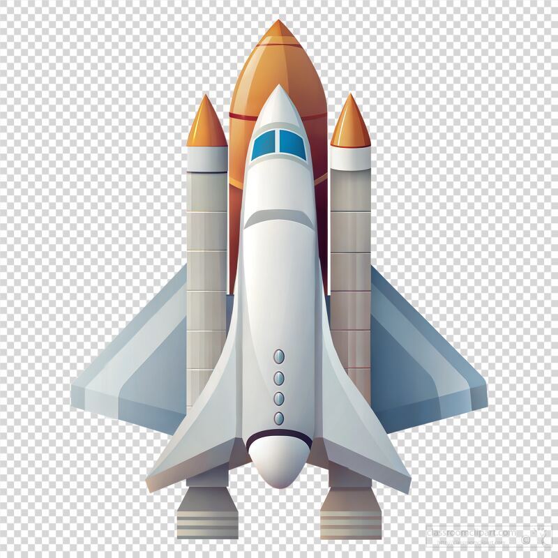 Vector Design of a Space Shuttle Ready for Launch