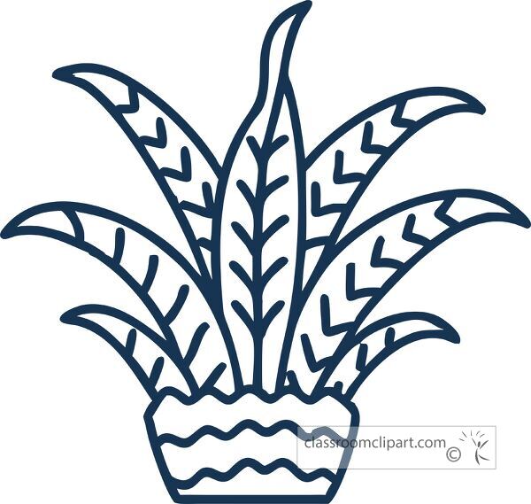 minimalistic line icon of a zebra plant