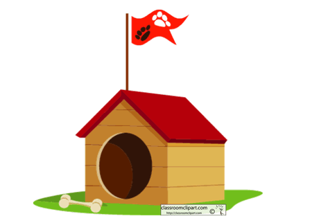 Animals Clipart - dog-sitting-in-dog-house-animated-clipart-crca -  Classroom Clipart