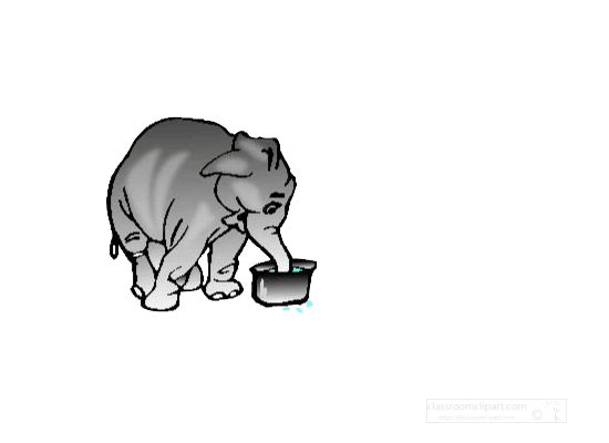 Animals Clipart - elephant-colour - Classroom Clipart