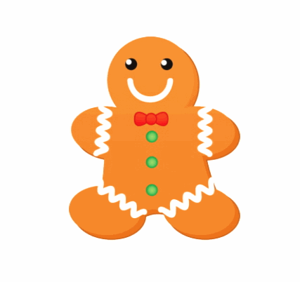 Christmas Clipart - ginger-bread-man-animated-clipart - Classroom Clipart
