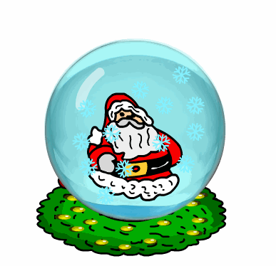 Christmas Clipart - santa-claus-snow-globe-animated-gif - Classroom Clipart