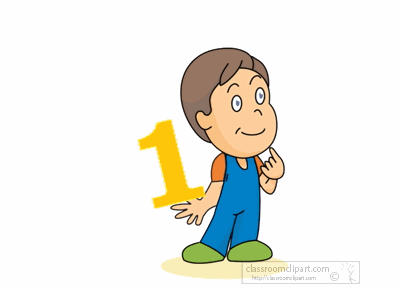 Counting Clipart - animated-number-one-1b - Classroom Clipart