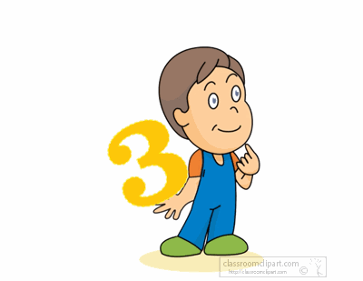 Counting Clipart - animated-number-three-3b - Classroom Clipart