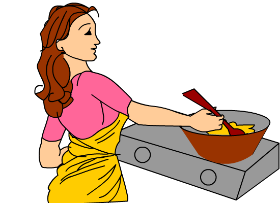 someone cooking clipart