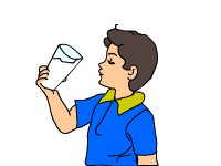 Food Animated Clipart: drinking