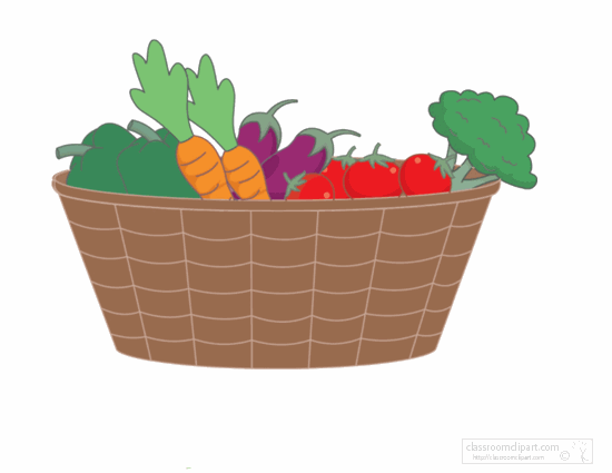 Food Animated Clipart: vegetable-basket-2a-animation