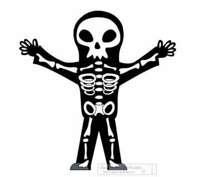 Halloween Clipart - halloween-skeleton-animation-2 - Classroom Clipart