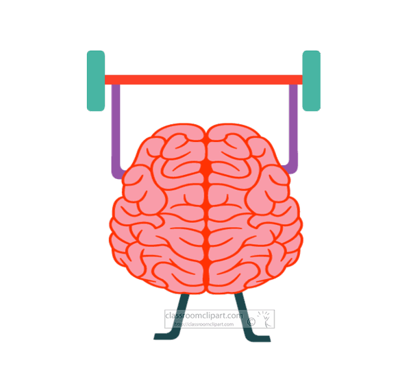 Health Clipart - brain-working-out-exercise-animation - Classroom Clipart