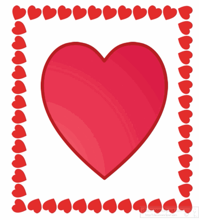 Holidays and Special Occassions Clipart - heart-with-heart-border-animated  - Classroom Clipart