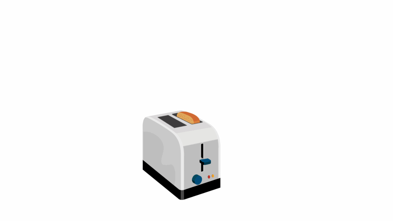 Objects Clipart - toaster-with-toast-popping-up-animated-clipart -  Classroom Clipart