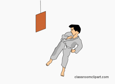 Sports Clipart - karate_animation_412c - Classroom Clipart