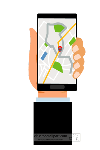 Animated Clipart - smart-phone-with-gps-direction-animated-clipart-sm - Animated  Gif