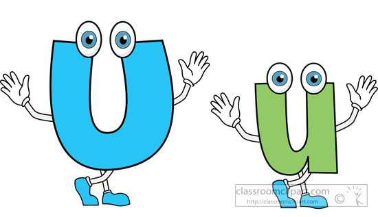 Alphabets Clipart - letter-alphabet-u-upper-lower-case-cartoon-clipart -  Classroom Clipart