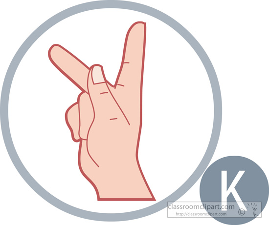 American Sign Language Clipart Sign language letter k Classroom Clipart