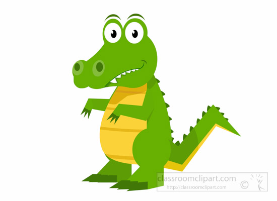 Alligator Clipart Clipart - green-yellow-big-eyed-cartoon-alligator-clipart-6920  - Classroom Clipart