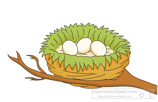 Bird nest with egg clipart, Illustration of a Bird Nest with Egg