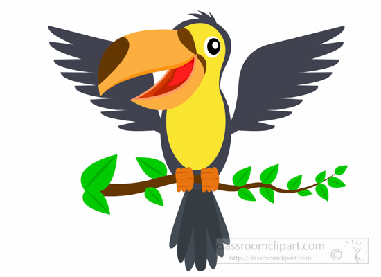 Bird Clipart Clipart - toucan-bird-wings-open-clipart-1012 ...