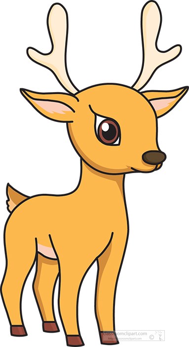 Deer Clipart Clipart - cute-deer-cartoon-clipart - Classroom Clipart