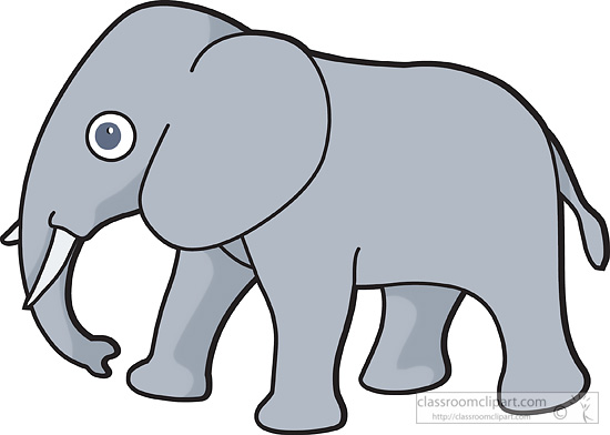Elephant Clipart Clipart - elephant_229A - Classroom Clipart