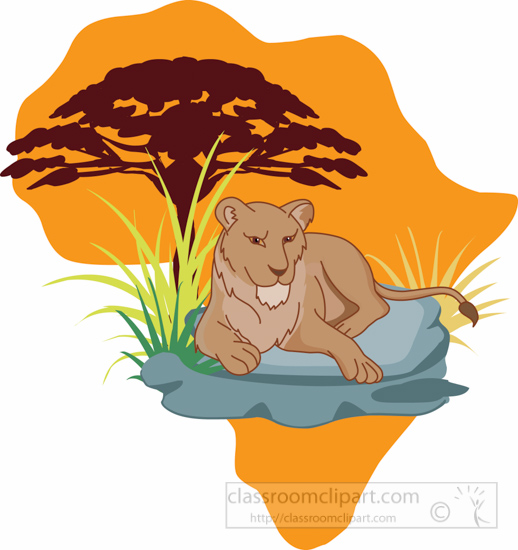 african-wild-life-lioness-sitting-on-rock-africa-clipart-6525.jpg