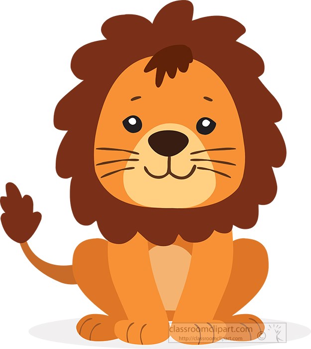 Lion Clipart Clipart - cute-animal-lion-clipart - Classroom Clipart