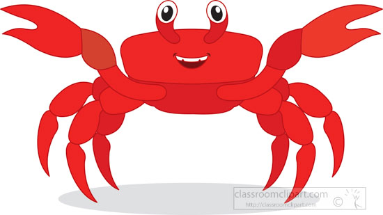 Marine Life Clipart Clipart - red-cartoon-crab-sea-animal-clipart -  Classroom Clipart