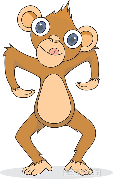Orangutan Clipart Clipart - orangutan-cartoon-style-clipart-with-big-eyes -  Classroom Clipart