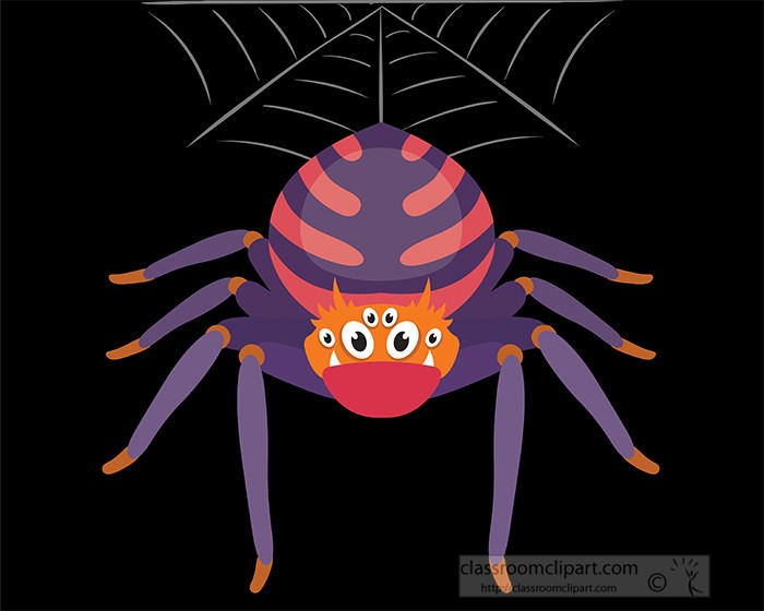 pink-purple-orange-multi-eyed-spider-hangs-from-web-clipart.jpg