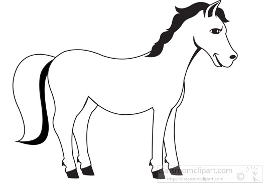 cute-brown-horse-with-mane-educational-clip-art-graphic-black-white-outline-clipart.jpg