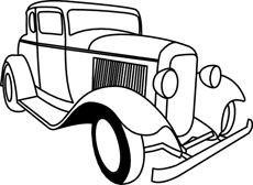 Free Black and White Cars Outline Clipart - Clip Art Pictures - Graphics -  Illustrations