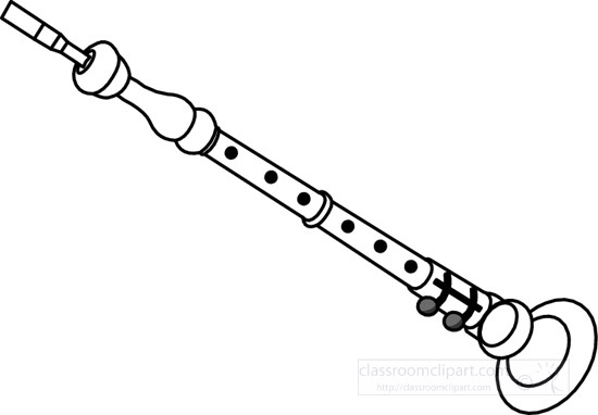 Music Black and White Outline Clipart - 16-10-09_18RBW - Classroom Clipart