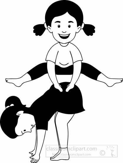 jumping clipart black and white