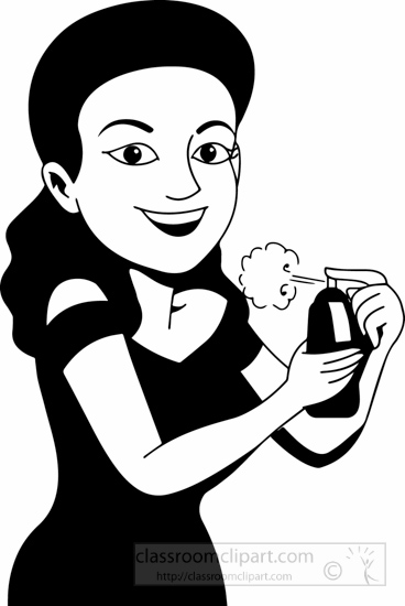 black-white-woman-putting-on-perfume-black-white-clipart.jpg