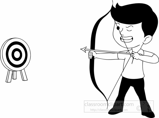 black-white-boy-aiming-target-with-bow-and-arrow-archery-clipart.jpg