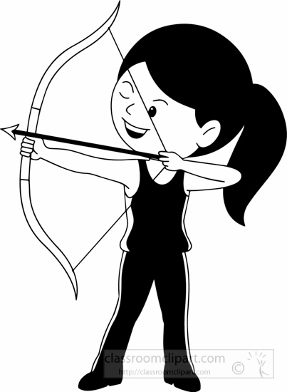 black-white-girl-aiming-with-bow-and-arrow-archery-clipart.jpg