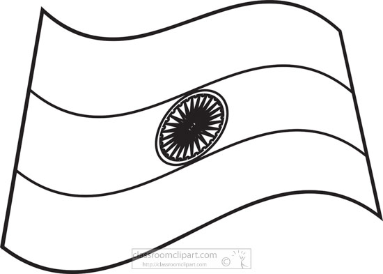 flag clipart black and white