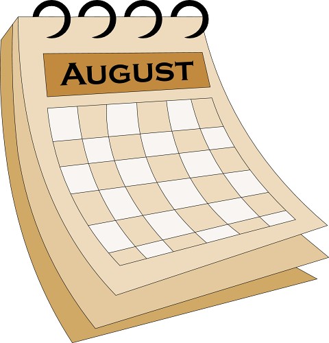 Calendar Clipart - 07-august-1 - Classroom Clipart
